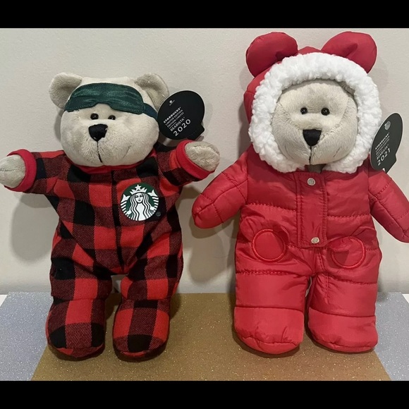2020 2021 Starbucks bearista teddy bear 9” and 10” bear